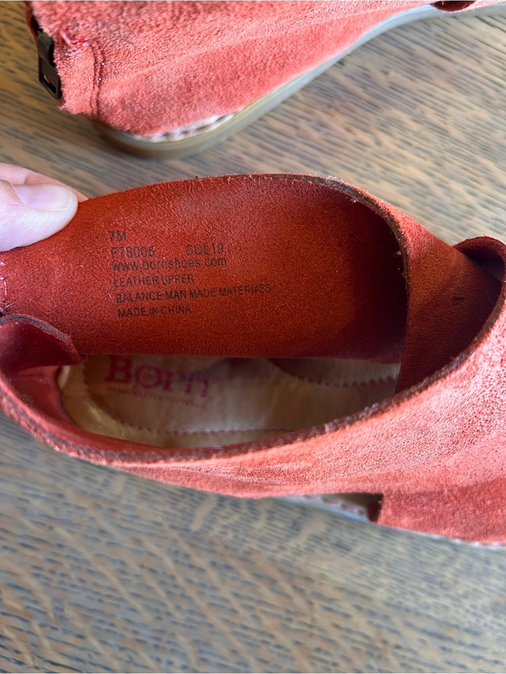 Born Women's Sandals in Rust Red - Picture 7 of 9